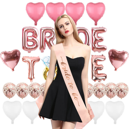 Gold Bride To Be Balloon Party Kit