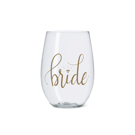 Bride Plastic Stemless Wine Cup