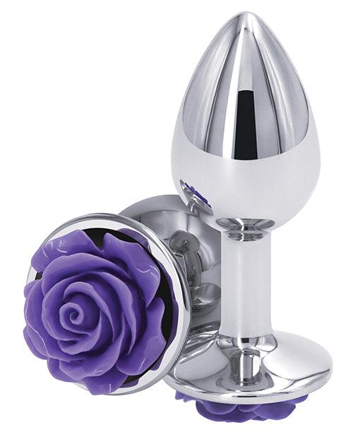 Rear Assets Anal Plug With Rose - Small