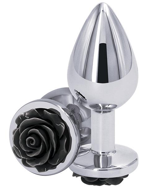 Rear Assets Anal Plug With Rose - Small