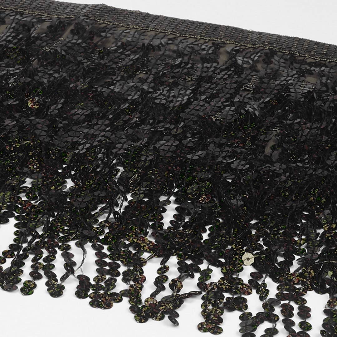 Sequin Fringe Mini Skirt - Sparkly Belly Dance Hip Scarf