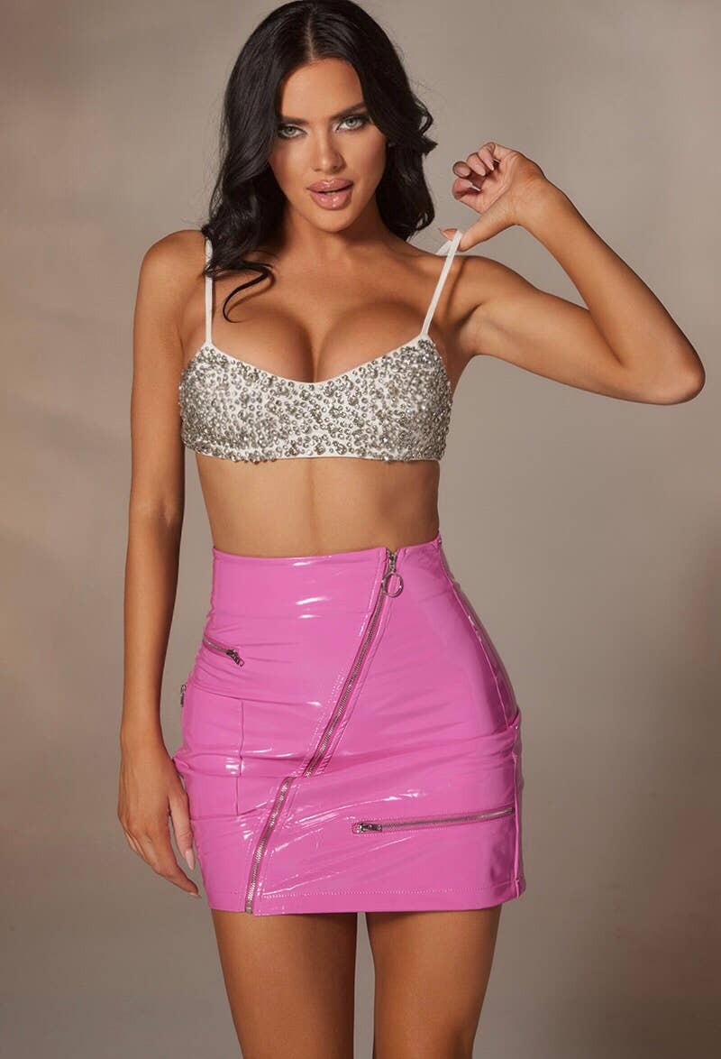 Mini PU skirt