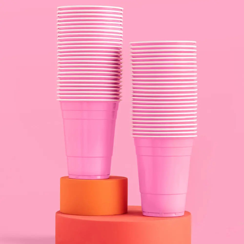 Matte Pink Party Cups