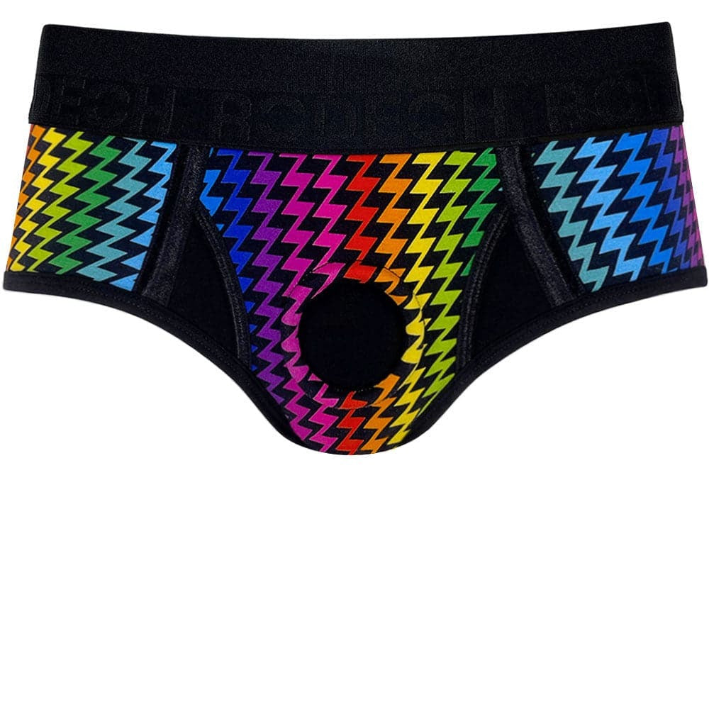 Load image into Gallery viewer, RodeoH Rainbow Lightning Brief + Harness
