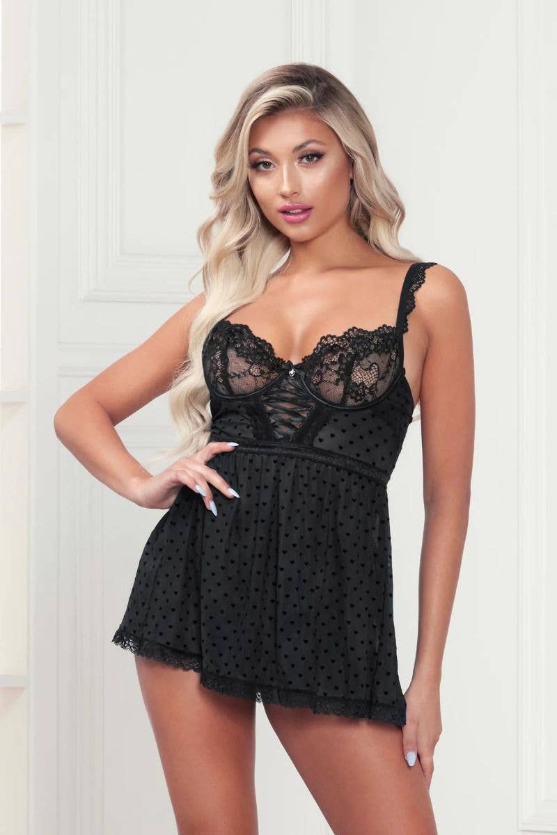 Seven til Midnight 2-Piece Heartbreaker Babydoll Set