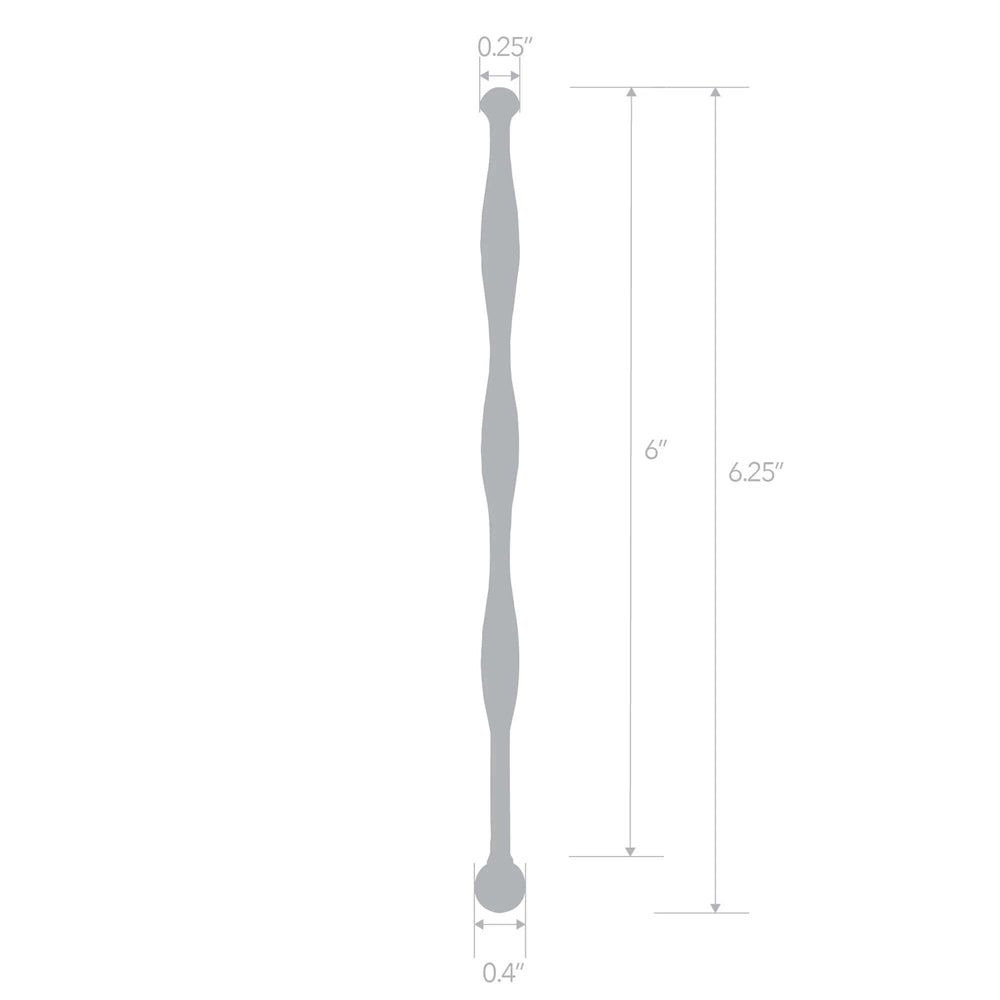 6" Stainless Steel Wavy Urethral Sound