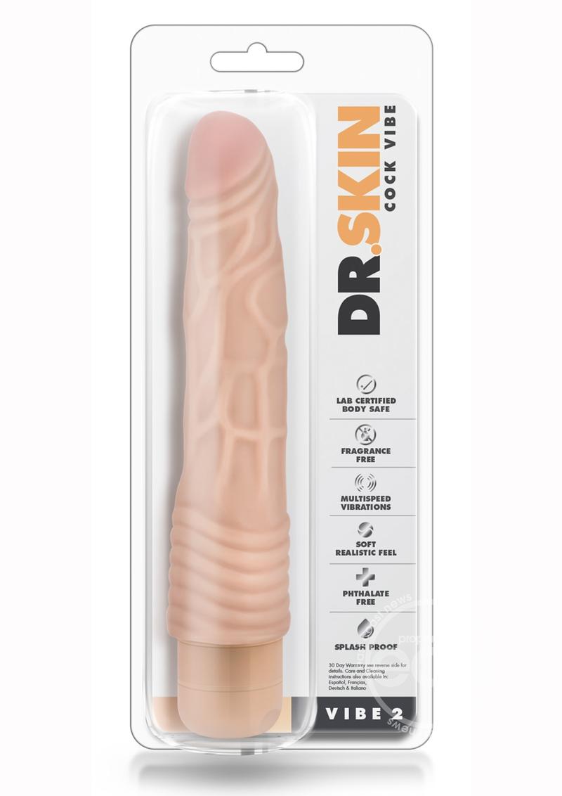 Dr. Skin Silver Collection Cock Vibe 2 Vibrating Dildo 9in