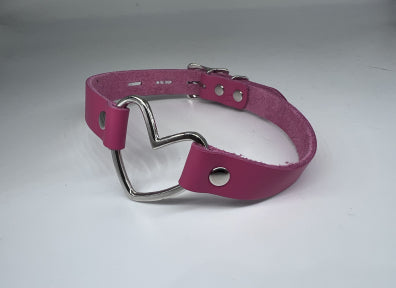 Leather Heart Collar