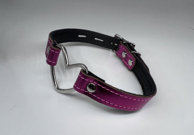 Leather Heart Collar