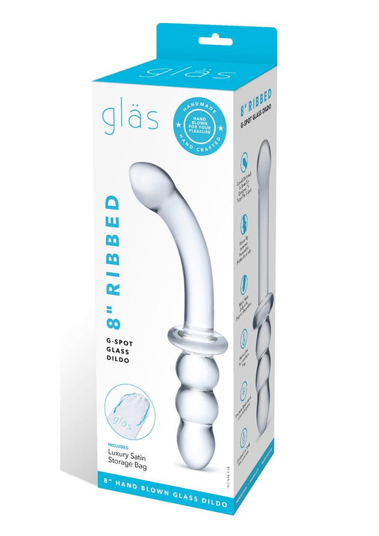 Glas Ribbed G Spot Glass Dildo