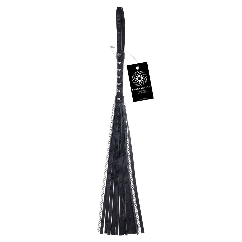 Velvet Noir Chain Flogger