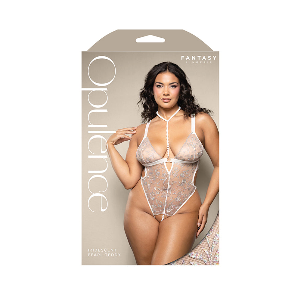 Plus Size Iridescent Pearl Teddy