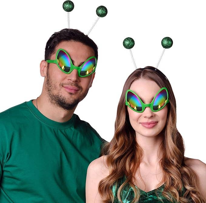 Alien Headbands and Glasses - 2 sets