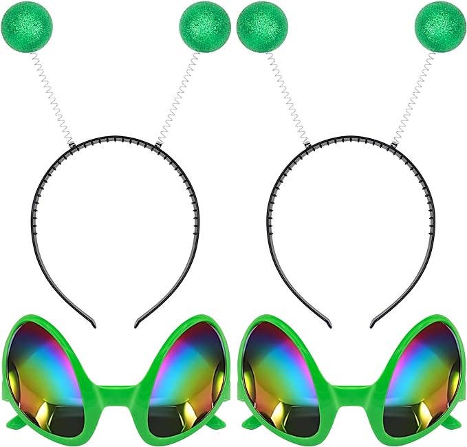 Alien Headbands and Glasses - 2 sets