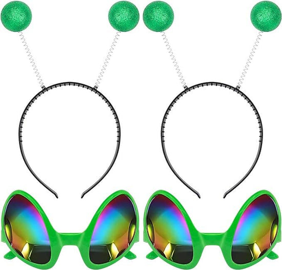 Alien Headbands and Glasses - 2 sets