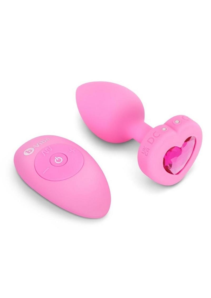 B-Vibe Vibrating Heart Shape Jewel Plug