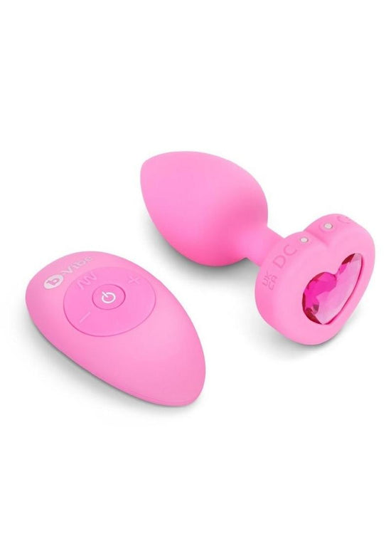 B-Vibe Vibrating Heart Shape Jewel Plug