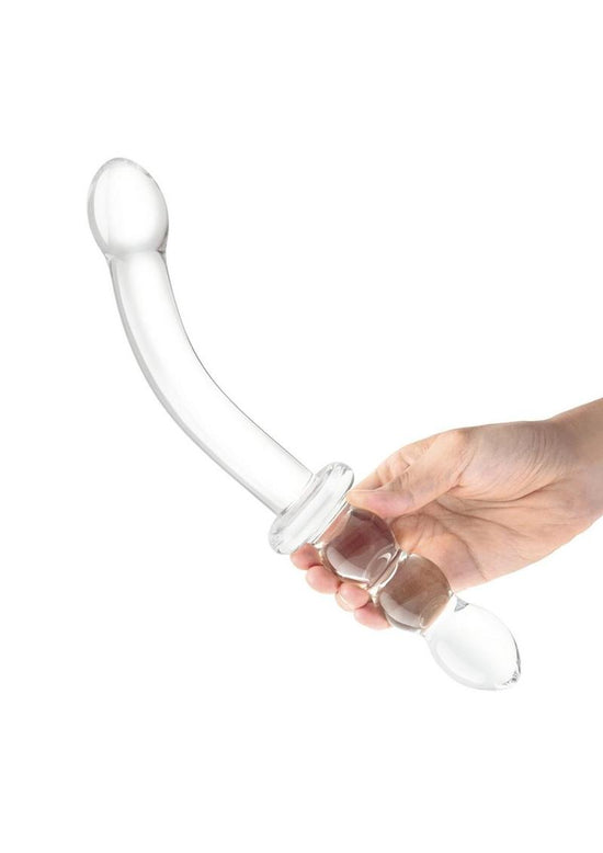 Glas 7" Realistic Curved Glass Dildo