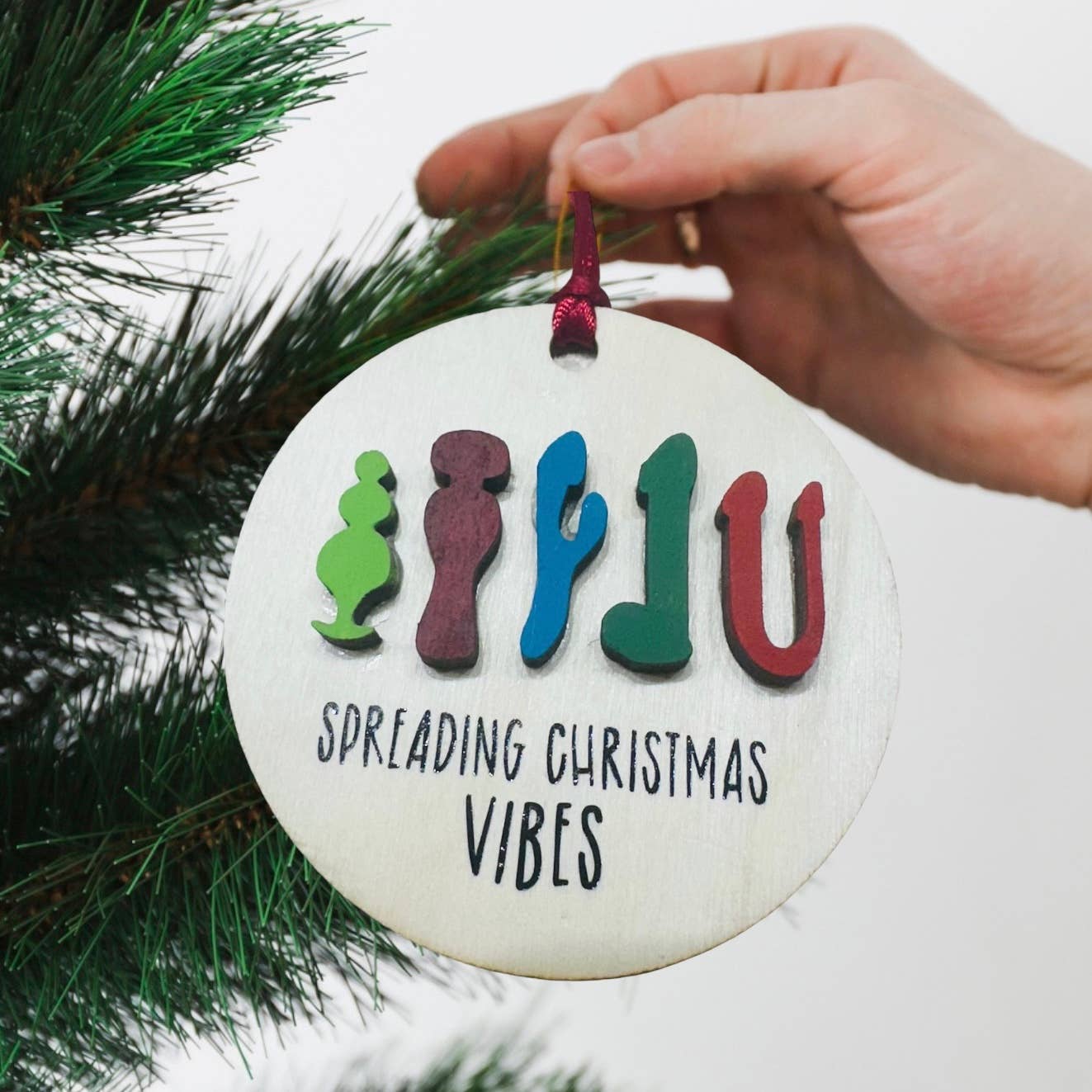 Spreading Christmas Vibes Ornament