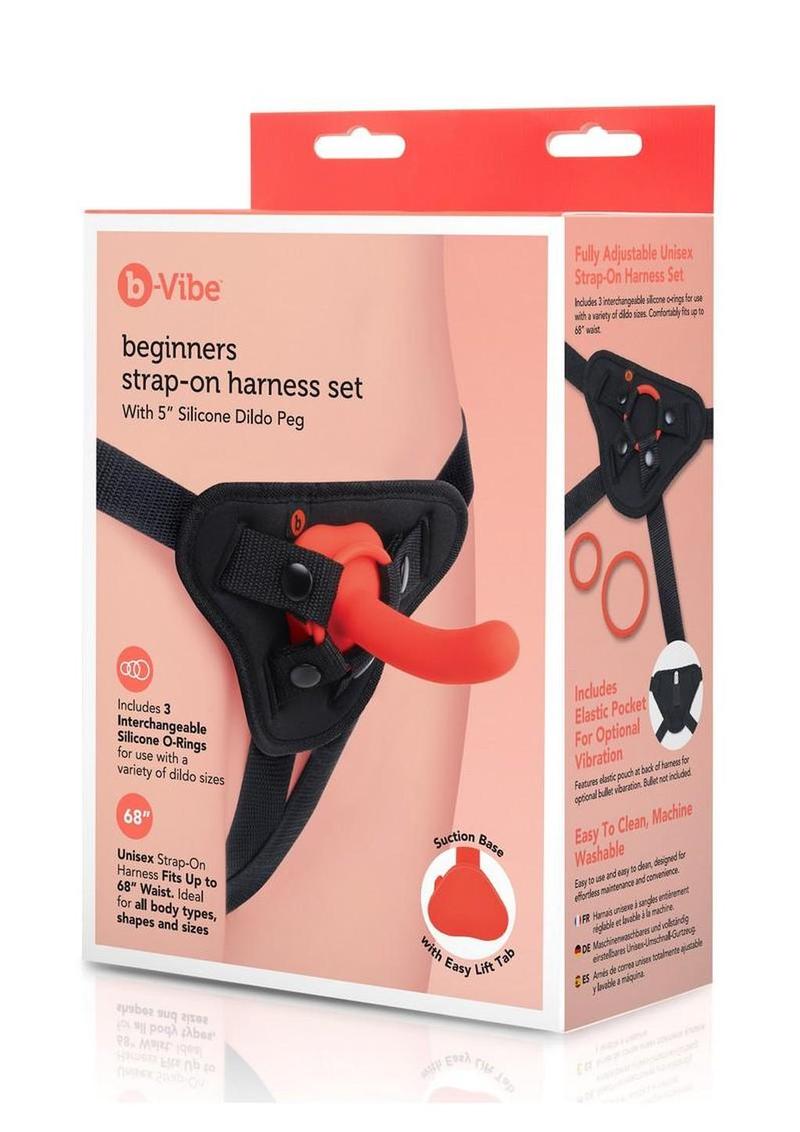 B Vibe Beginner Strap On Harness with Dildo Peg 5in