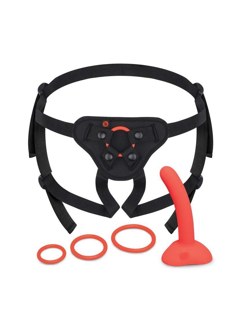 B Vibe Beginner Strap On Harness with Dildo Peg 5in