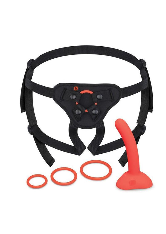 B Vibe Beginner Strap On Harness with Dildo Peg 5in
