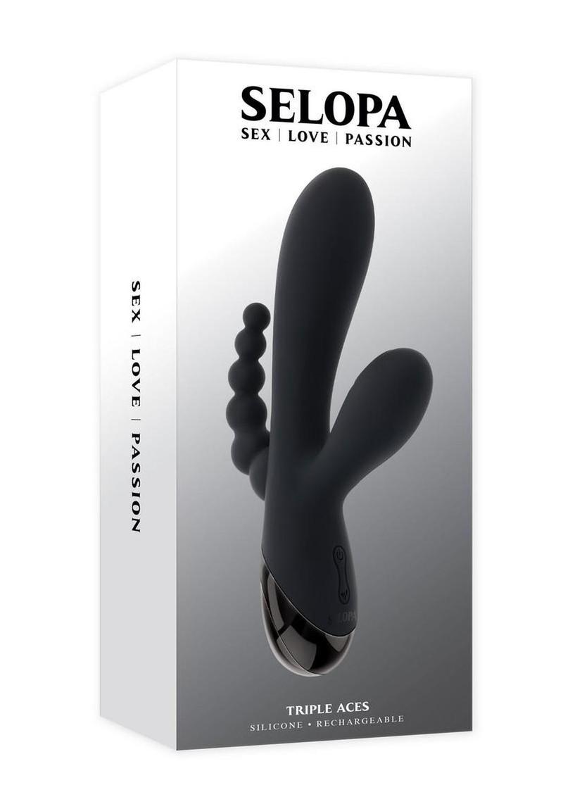 Selopa Triple Aces Rechargeable Triple Rabbit Vibrator