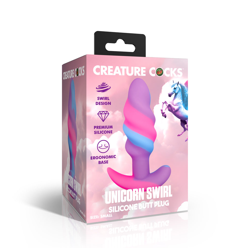 Creature Cocks Unicorn Swirl Silicone Butt Plug
