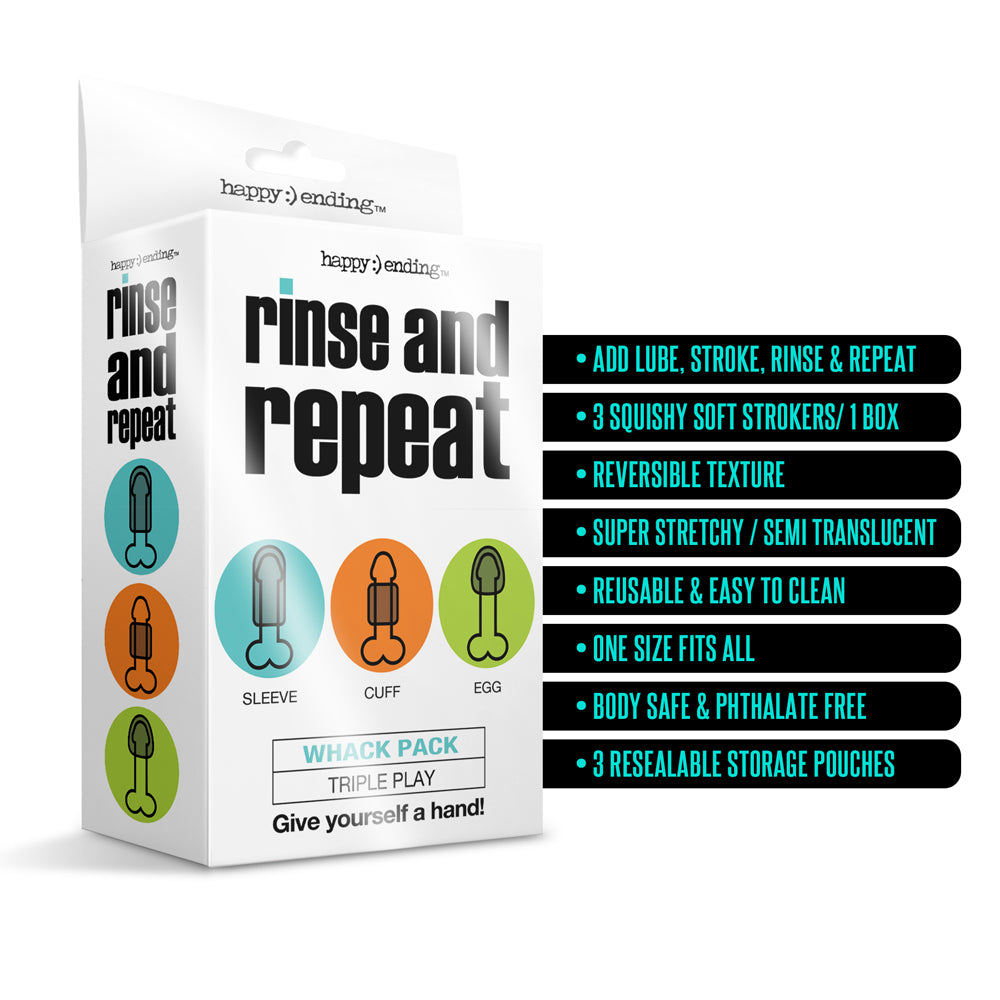Happy Ending Rinse & Repeat Whack Pack Triple Play