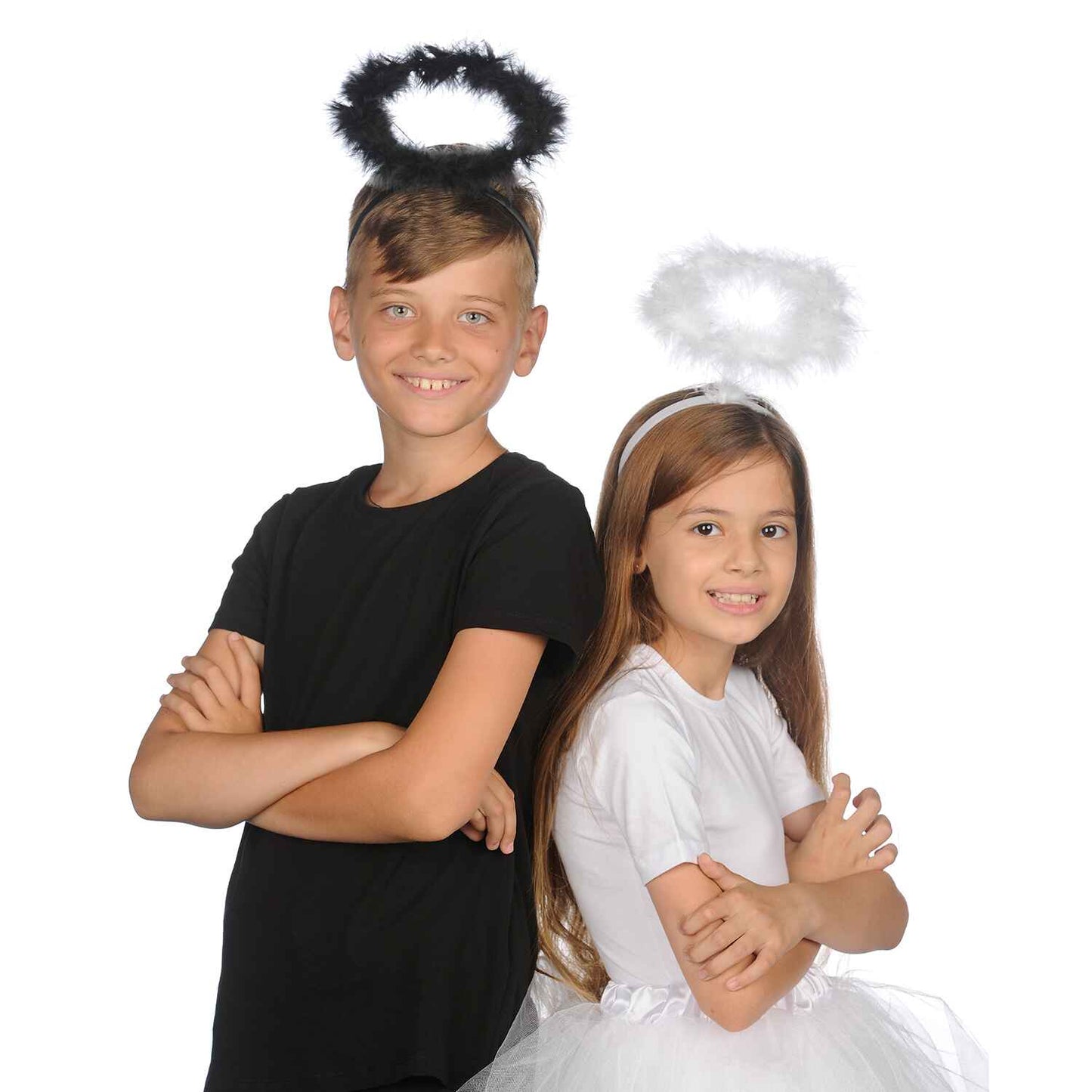 Angel Halo Headband Set - Extra Feather White Angel Headband