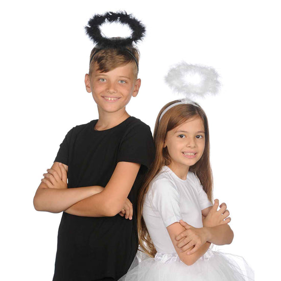Angel Halo Headband Set - Extra Feather White Angel Headband