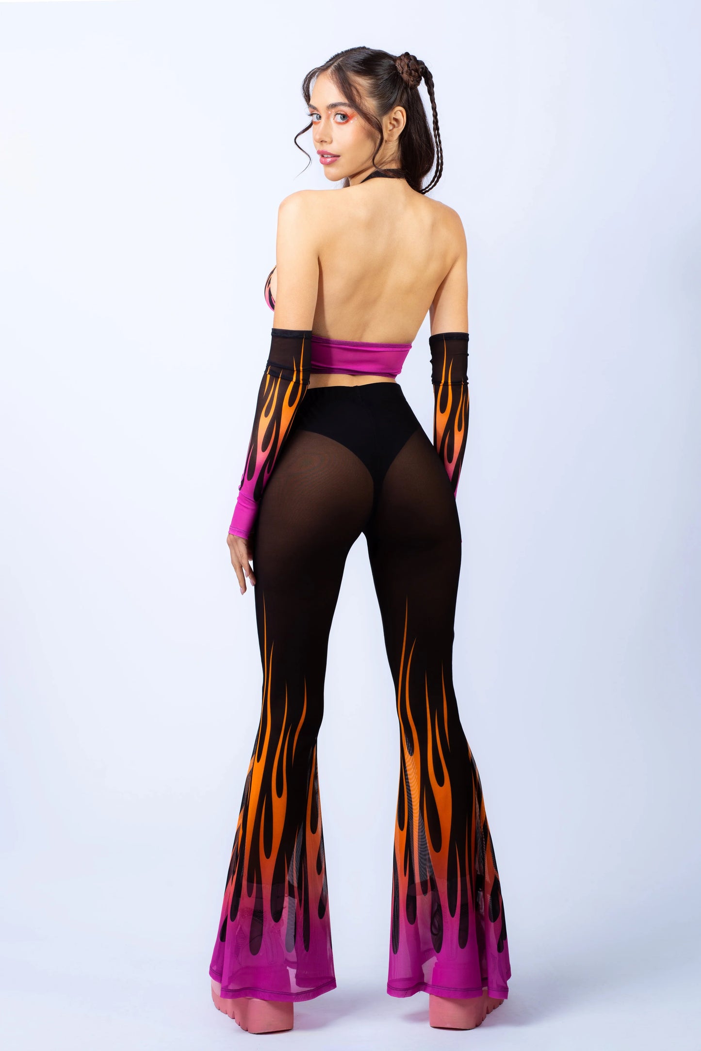 Firestarter Bell Bottom Mesh Pants