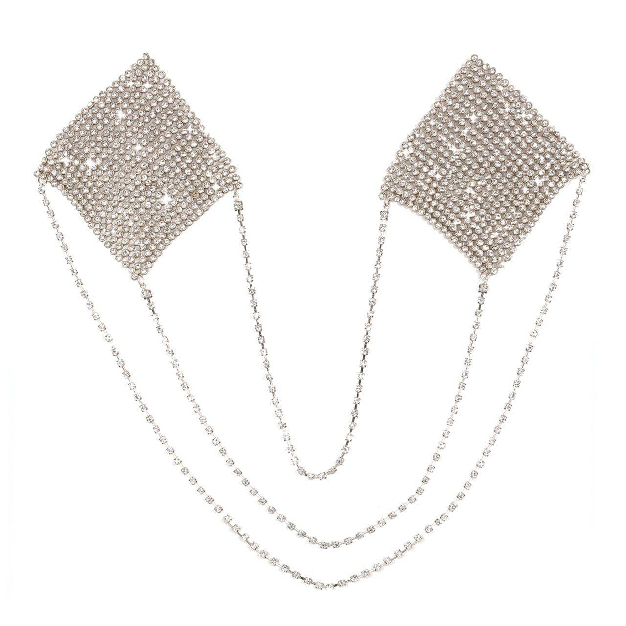 Chain Reaction Silver Metal Mesh Jewel Reusable Pasties