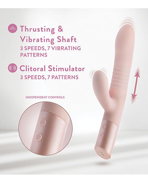 Blush Fraya Rabbit Rechargeable Vibrator