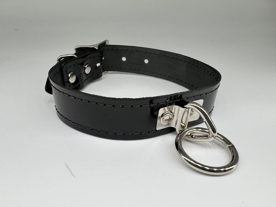 Load image into Gallery viewer, Leather Collar With Ring
