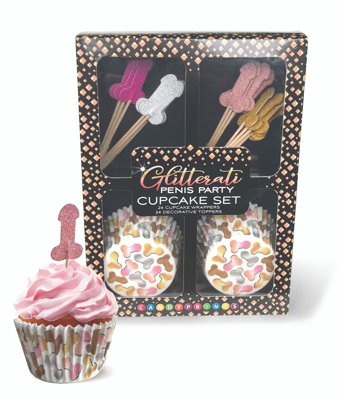 Glitterati Penis Party Cupcake Set