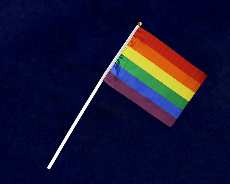 Plastic Rainbow Pride Fabric Flag