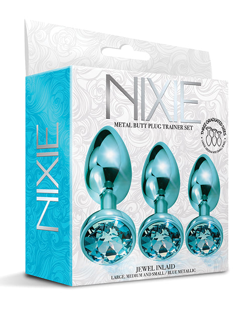 Nixie Jeweled Metal Butt Plug Trainer Set
