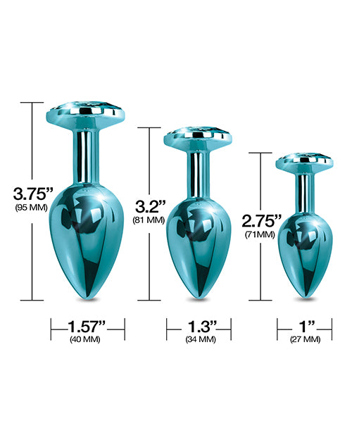 Nixie Jeweled Metal Butt Plug Trainer Set