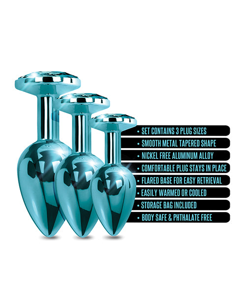 Nixie Jeweled Metal Butt Plug Trainer Set