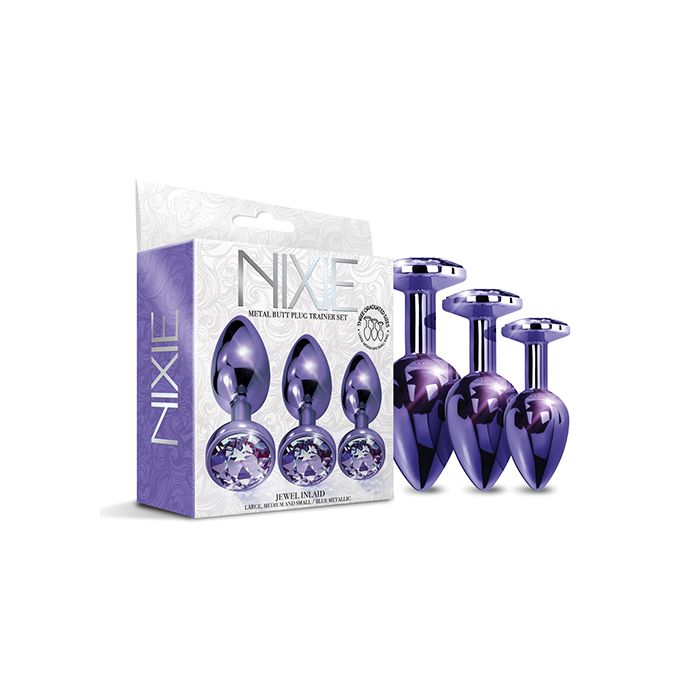 Nixie Jeweled Metal Butt Plug Trainer Set