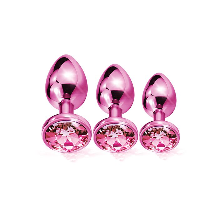 Nixie Jeweled Metal Butt Plug Trainer Set
