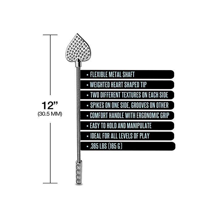 Nixie Flaming Heart Riding Crop