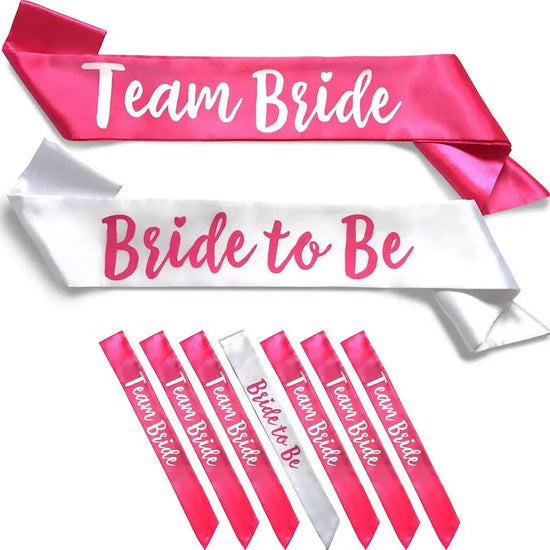Load image into Gallery viewer, 7 pc Team Bride Sash Kit
