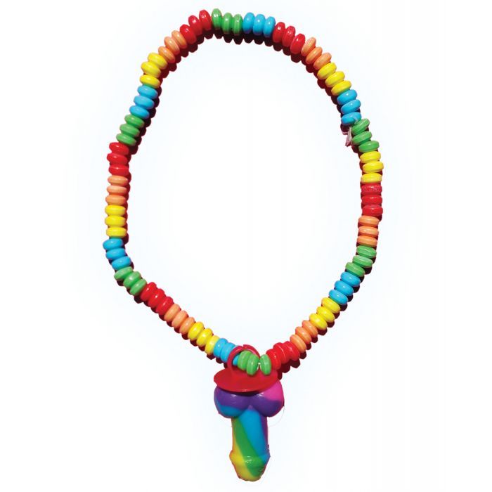 Rainbow Penis Candy Necklace