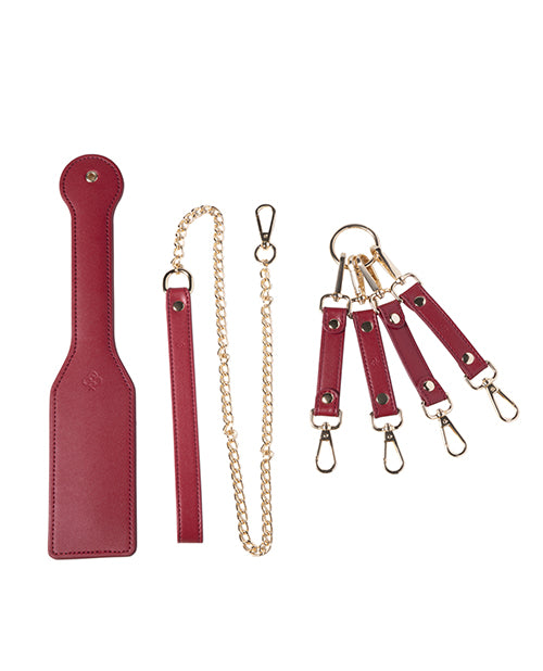 Kinky Play Box Red Passion 8 pc Set Bondage Kit