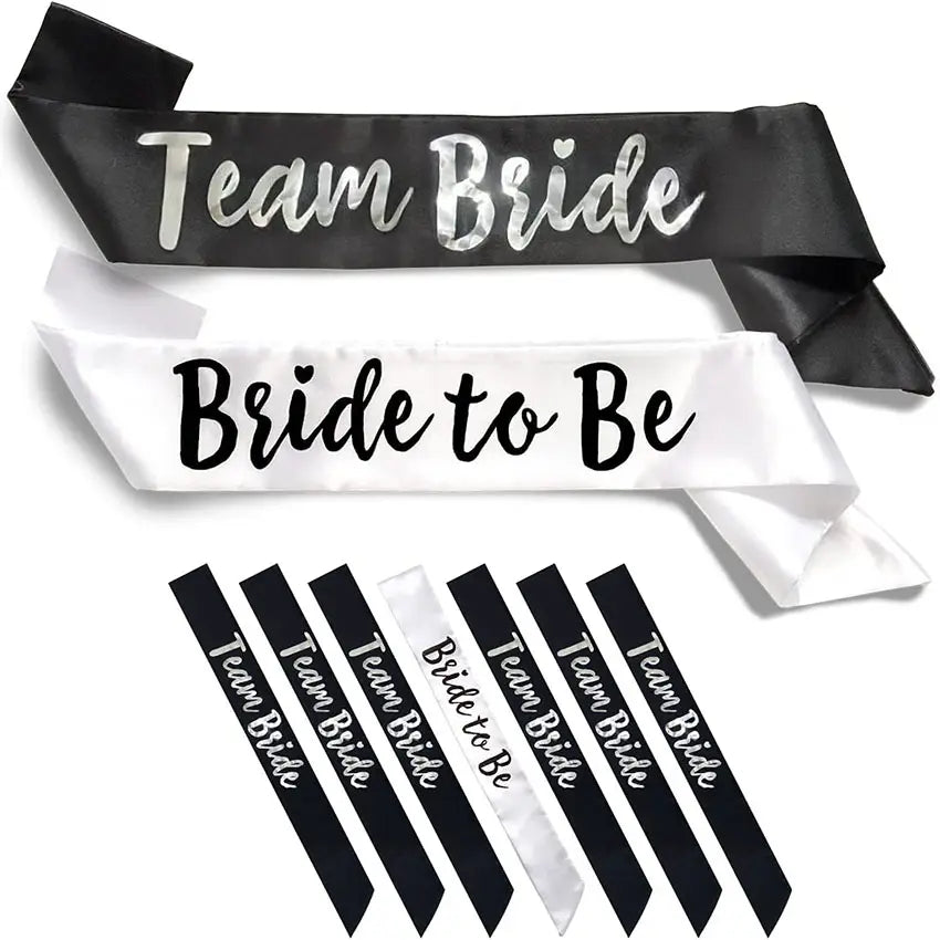 Load image into Gallery viewer, 7 pc Team Bride Sash Kit
