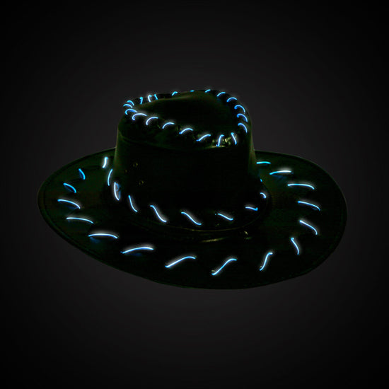 Leatherette Light Up Cowboy Hat