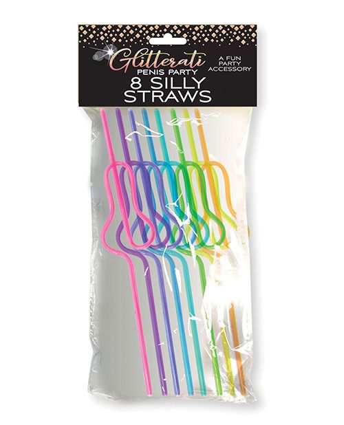 Glitterati Penis Silly Straws