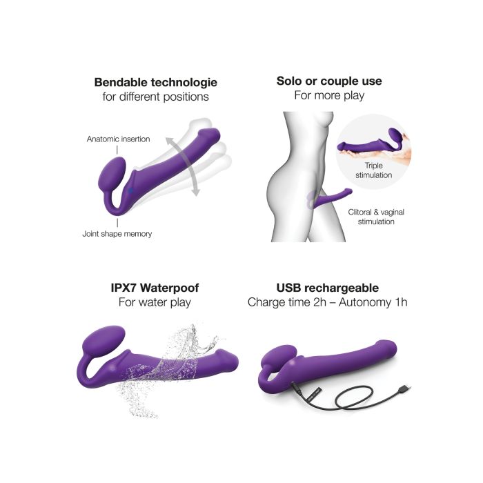 Strap On Me Vibrating Bendable Strapless Strap On